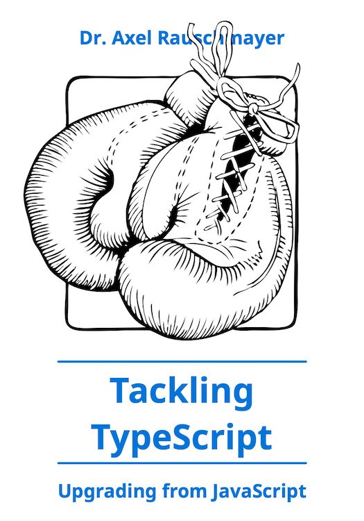Cover of the book “Tackling TypeScript” by Axel Rauschmayer. It shows a a pair of boxing gloves.
